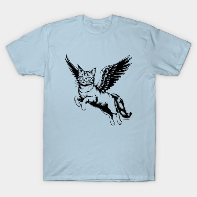 Flying Cat T-Shirt by Purrform